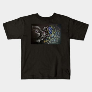 Cat and butterflies Kids T-Shirt